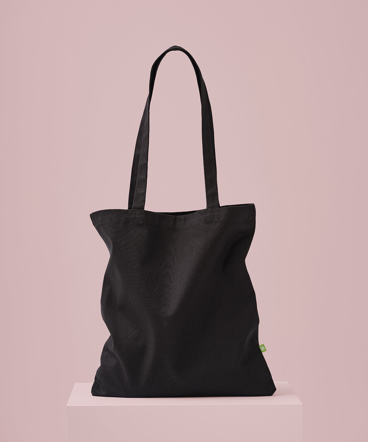 Premium organic canvas shopper long handle